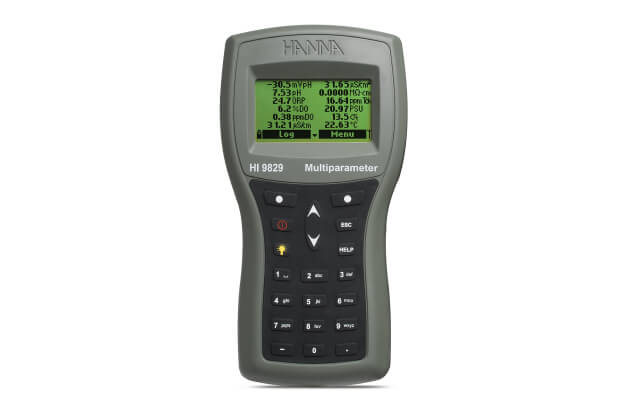 Máy đo pH/ISE/EC/DO/Độ đục Hanna HI9829 (chống thấm nước, có GPS)